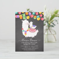 Cute Llama Mama Baby Shower Invitation