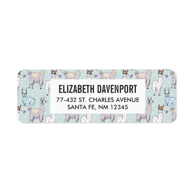 Cute Llama Motif Pois (Devant)
