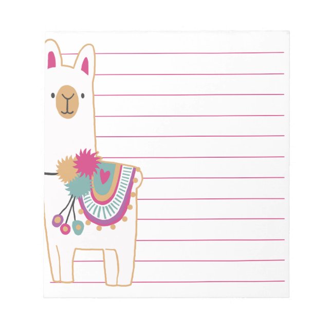 Cute llama notepad (Front)