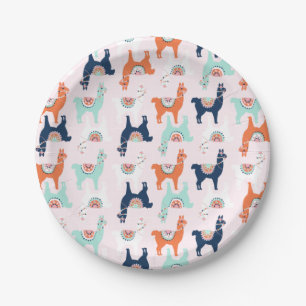 Cute Llama Paper Plates