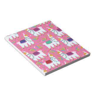 Cute Llama Pattern Notepad
