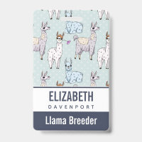 Cute Llama Pattern on Polka Dots