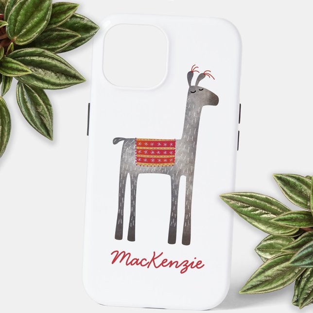 Cute Llama Personalized Case-Mate iPhone Case (Fun Llama personalized iPhone case)