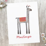Cute Llama Personalized Postcard<br><div class="desc">A fun llama or alpaca ready for you to customize with your own name, quote or funny saying.</div>