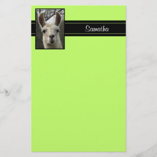 Cute Llama Personalized Stationery