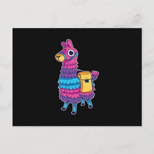 Cute Llama Pinata Postcard (Front)
