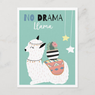Cute llama postcard