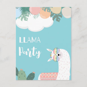 Cute llama postcard