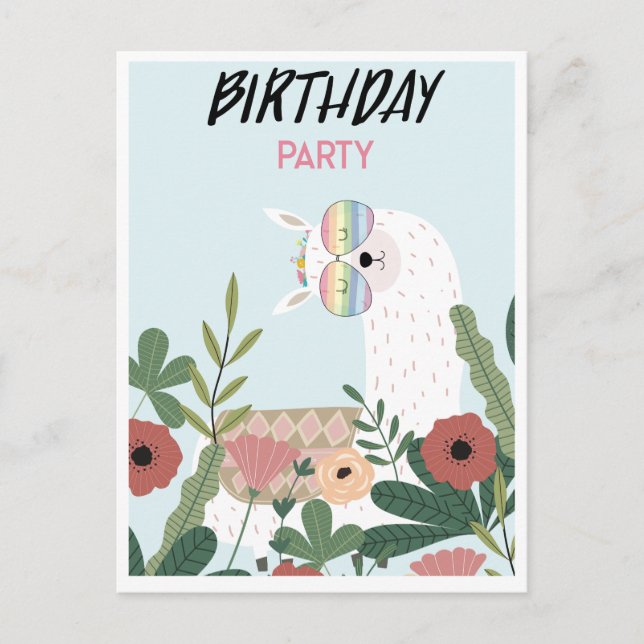 Cute llama postcard (Front)