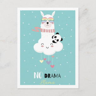 Cute llama postcard
