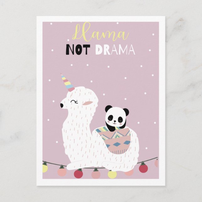 Cute llama postcard (Front)