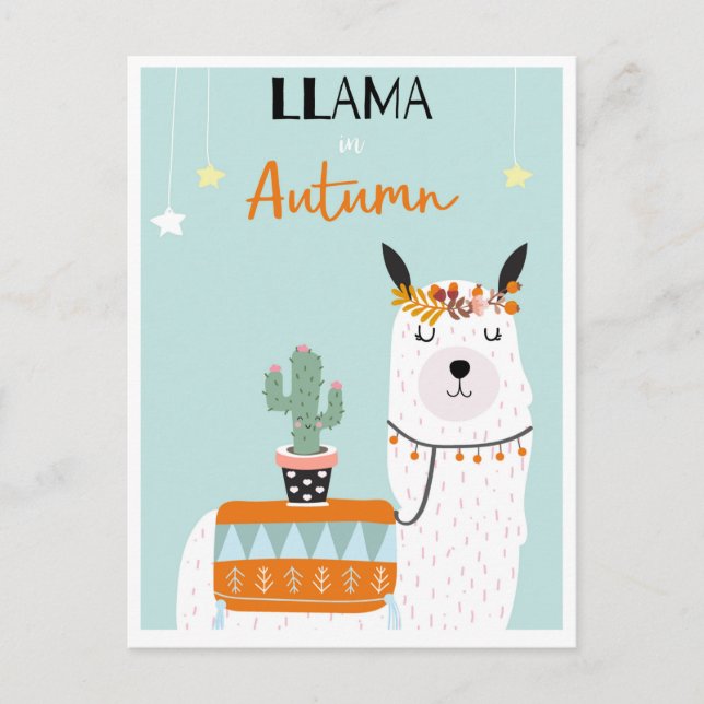Cute llama postcard (Front)