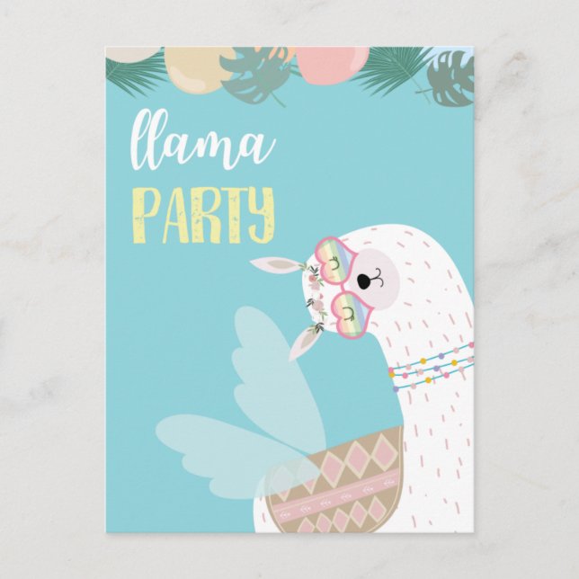 Cute llama postcard (Front)