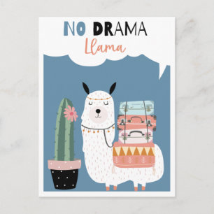 Cute llama postcard