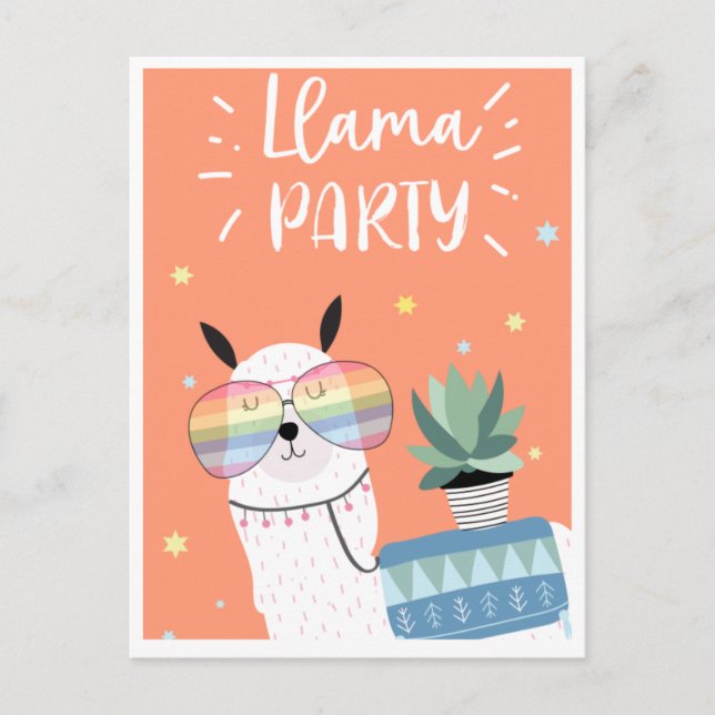 Cute llama postcard (Front)
