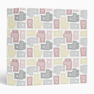 Cute Llama Puzzle Pattern Binder