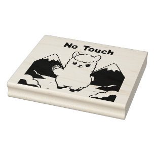 Cute Llama  Rubber Stamp