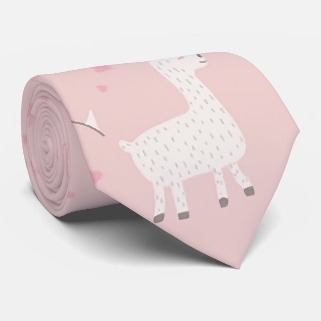 Cute llama seamless  tie (Rolled)