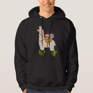 Cute Llama Sloth Koala Valentines Day Mothers Day Hoodie