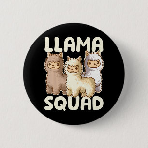 Cute Llama Squad 2 Inch Round Button