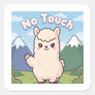 Cute Llama Square Sticker