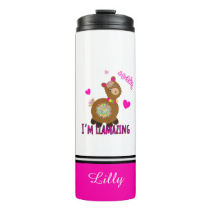 Cute llama thermal tumbler