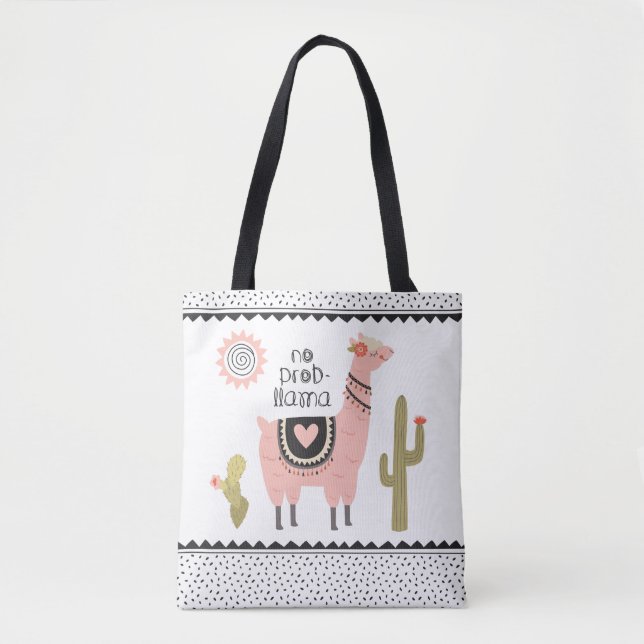 Cute Llama Tote Bag (Front)