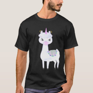Cute Llama Unicorn or Pink Llamacorn T-Shirt
