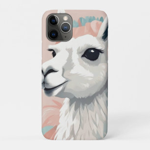Cute Llama with Colourful Fur on its Head iPhone 11 Pro Case