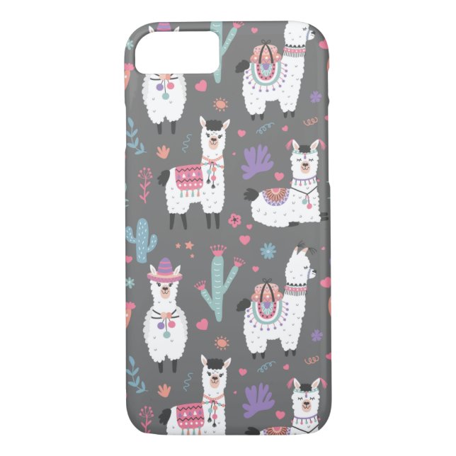 Cute Llamas Case-Mate iPhone Case (Back)