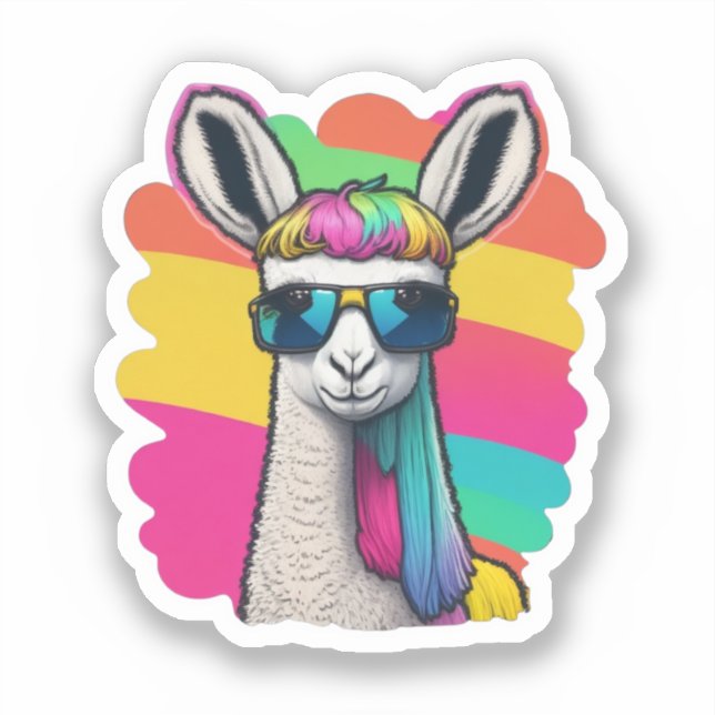 Cute Llamas Sticker (Front)