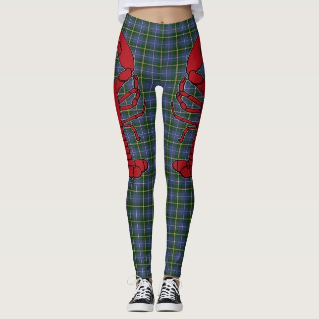 Cute lobster beach Nova Scotia leggings (Front)