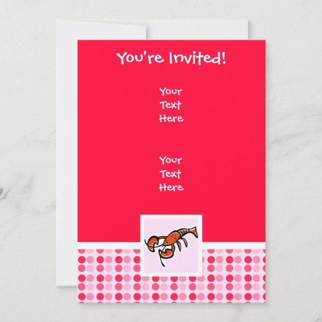 Cute Lobster Invitation (Front)