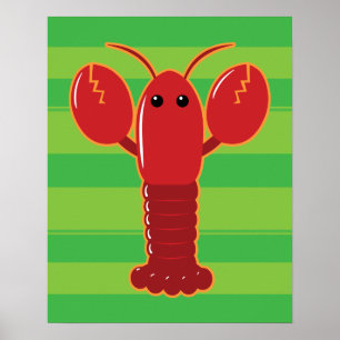 Cute Lobster Poster