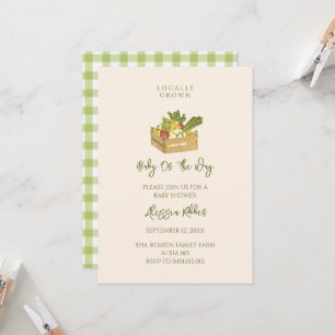 Cute Locally Grown Farmer's Veggies Baby Shower