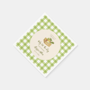 Cute Locally Grown Farmer's Veggies Baby Shower  Napkin