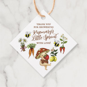 Cute Locally Grown Little Sprout Baby Shower Favour Tags