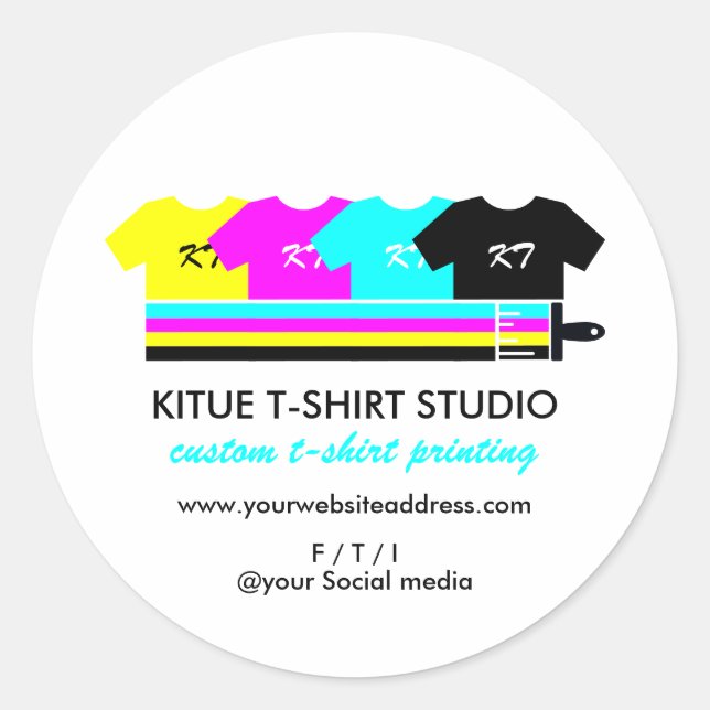 Cute Logo Handmade Heat Transfer Vinyl Shirt Classic Round Sticker (Front)