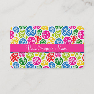 Cute Lollipop Candy Shop Carte de visite boulanger