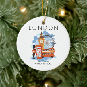 Cute London Sites Ceramic Ornament