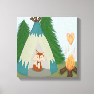 Cute Lone Fox Canvas Print
