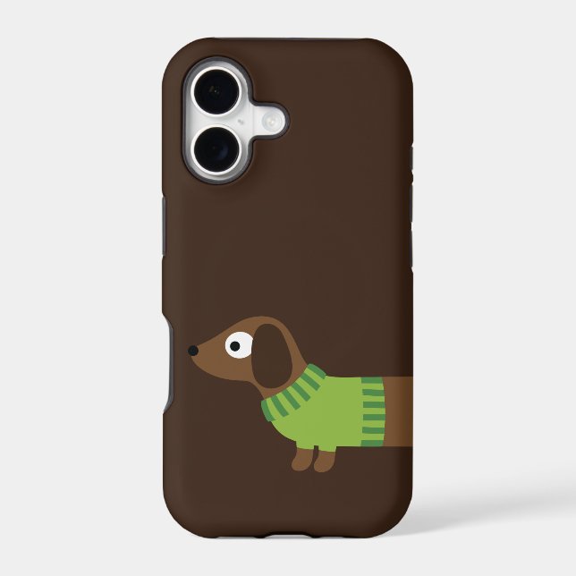 Cute Long Dachshund Illustration (Back)