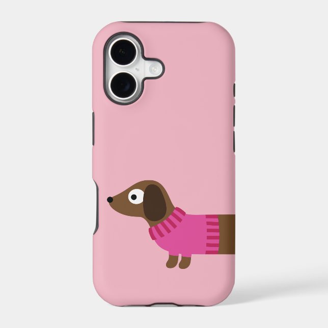Cute Long Dachshund Illustration (Back)