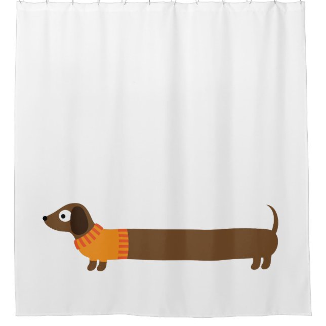 Cute Long Dachshund Illustration (Front)