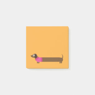 Cute Long Dachshund Illustration Post-it Notes