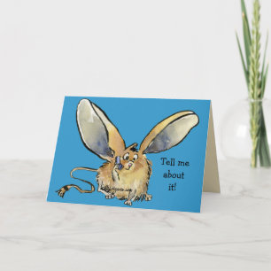 Cute Long Eared Jerboa Card - Customized