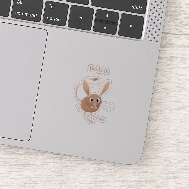 Cute long eared jerboa cartoon illustration (Detail)