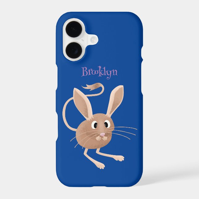 Cute long eared jerboa cartoon illustration (Back)