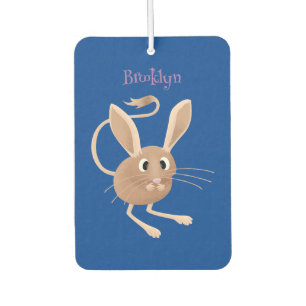 Cute long eared jerboa cartoon illustration air freshener