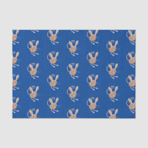 Cute long eared jerboa cartoon illustration tissue paper